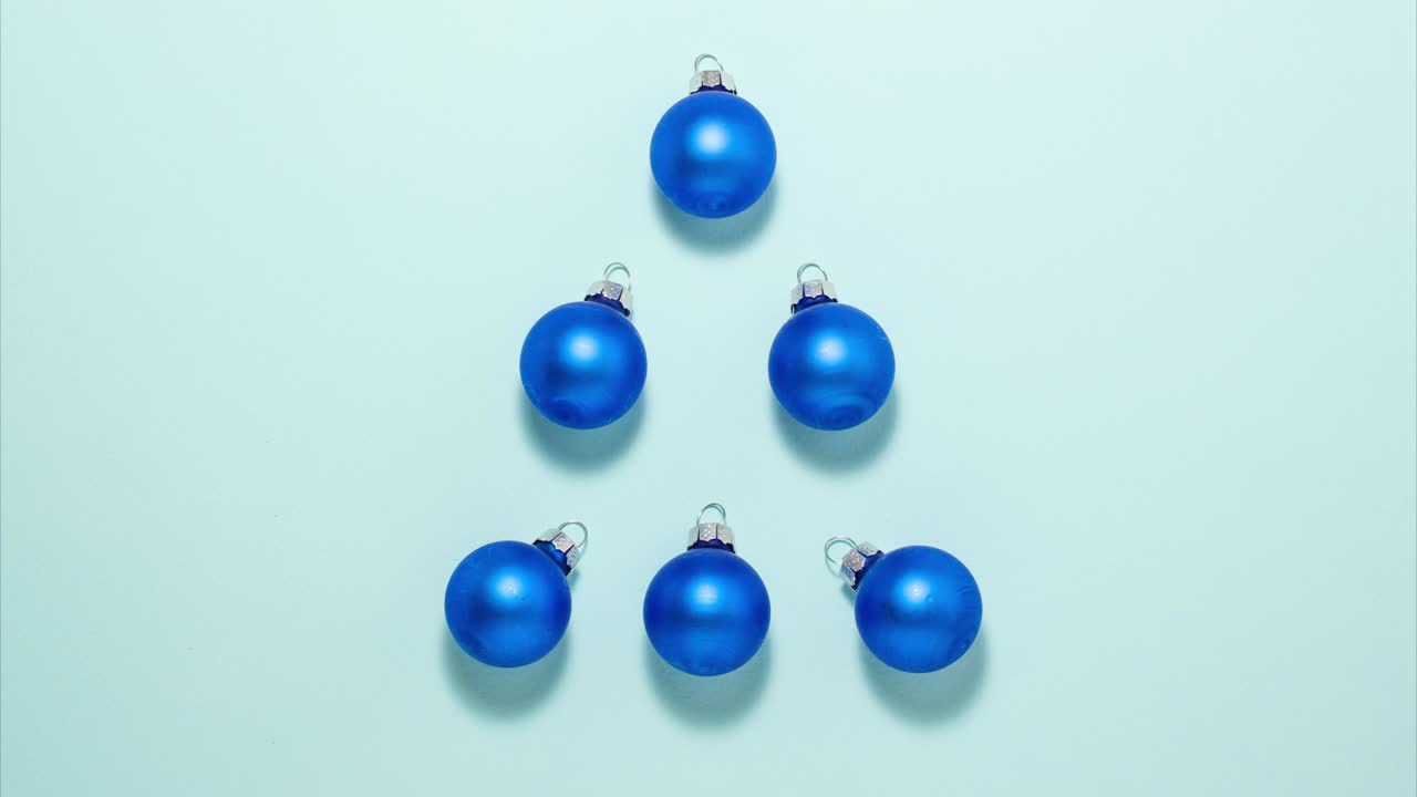 las bolas azules stop motion concepto de navidad