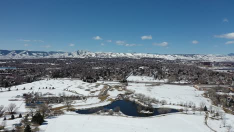 A-drone-pan-after-a-spring-snow