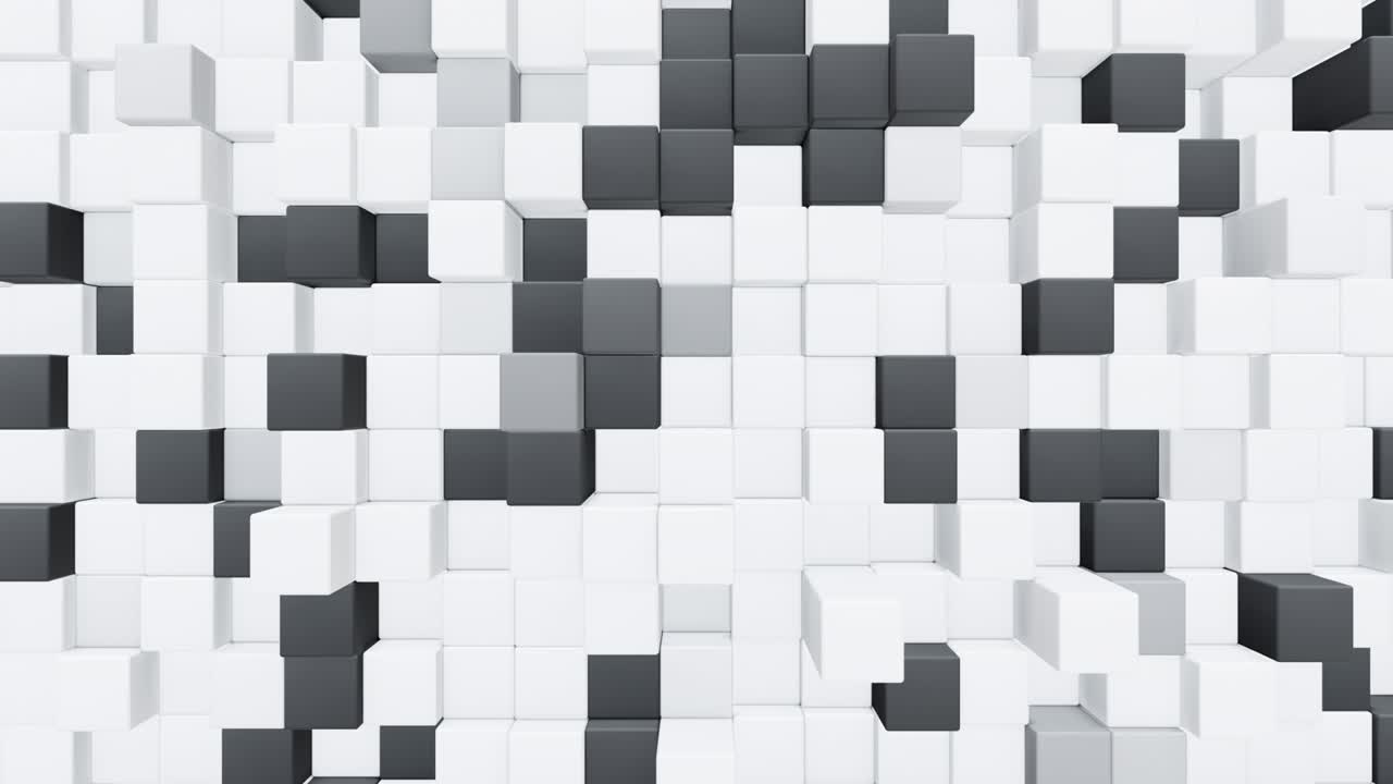 animación abstracta renderizado en 3d. cubos en bucle. fondo sin costuras.