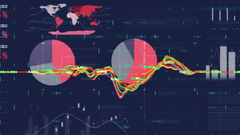 Animation-of-financial-data-processing-on-black-background