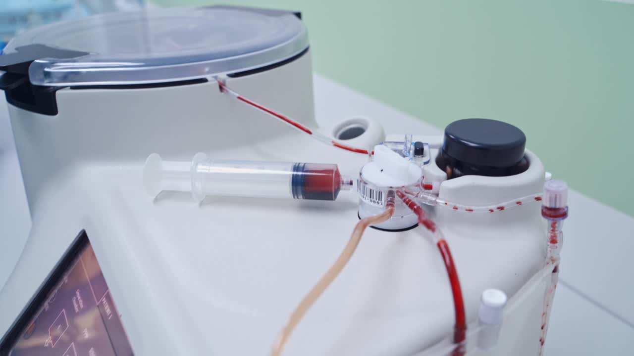Procedure of stem cells injection. Scientist with equipment and science experiments