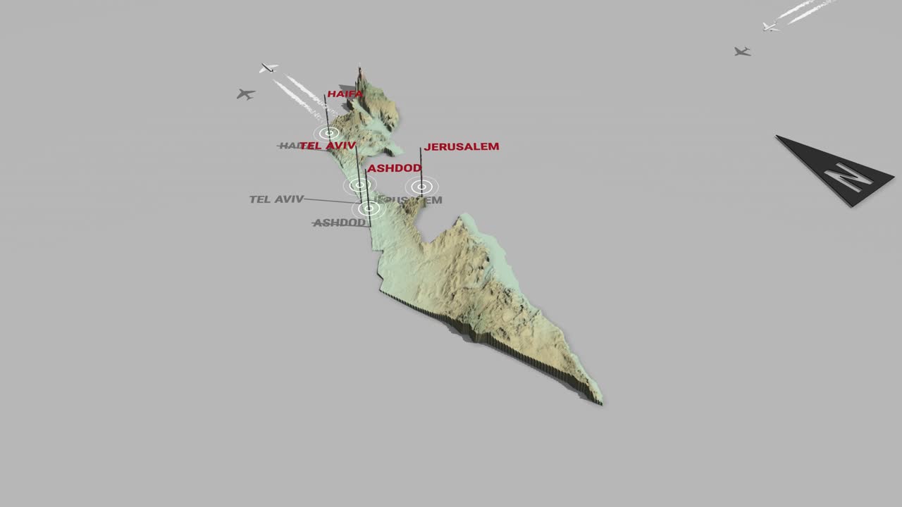 3d-карта местности израиля