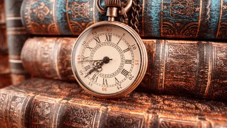 Vintage-pocket-watch.-Vintage-background-Concept-of-time-history.