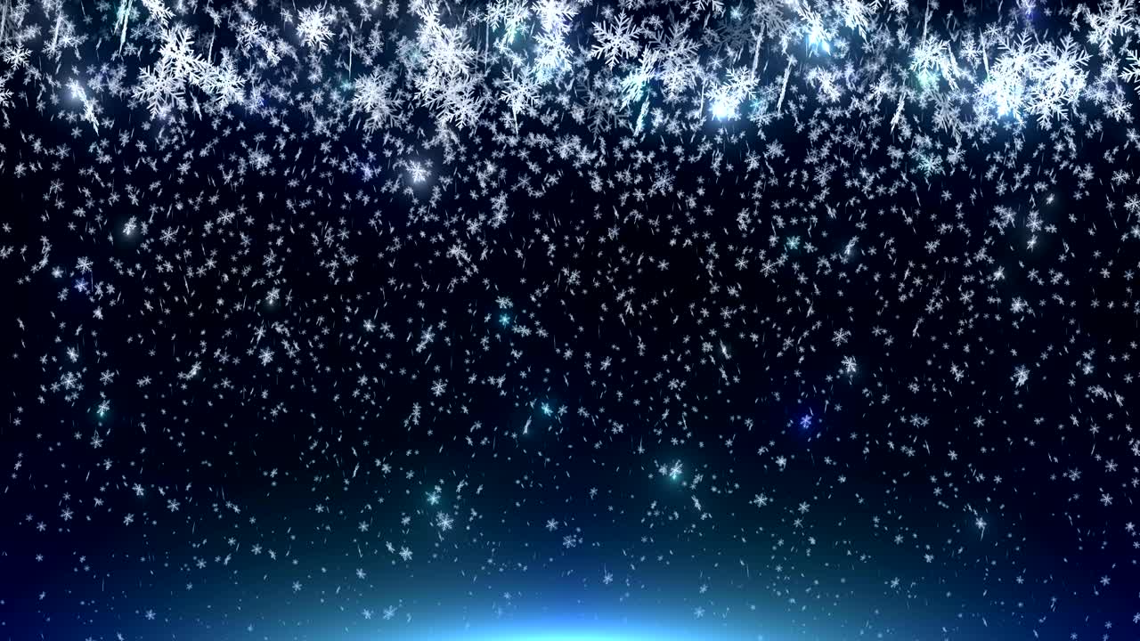 눈송이가 떨어집니다.