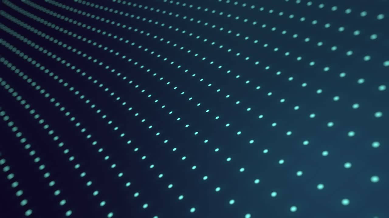 Seamless Animation of Glowing Digital Dots in a Curved Grid