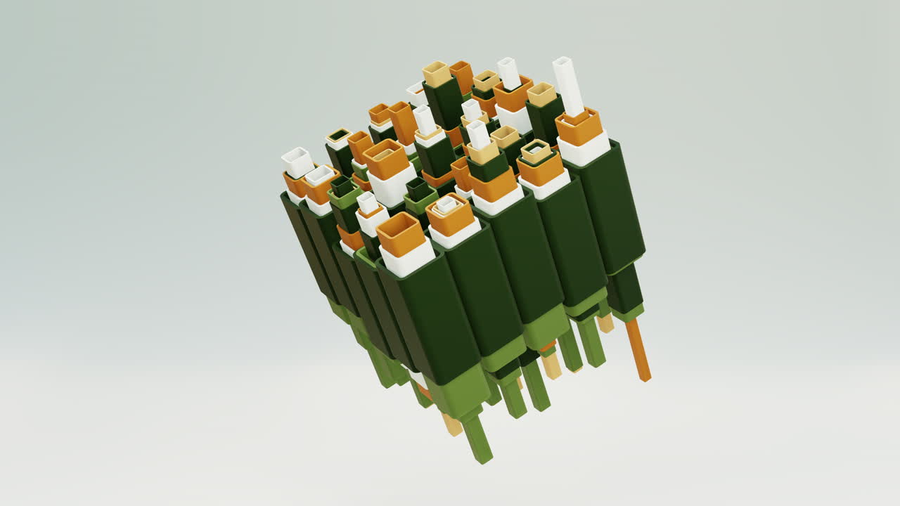 추상적인 3d 큐브 구성