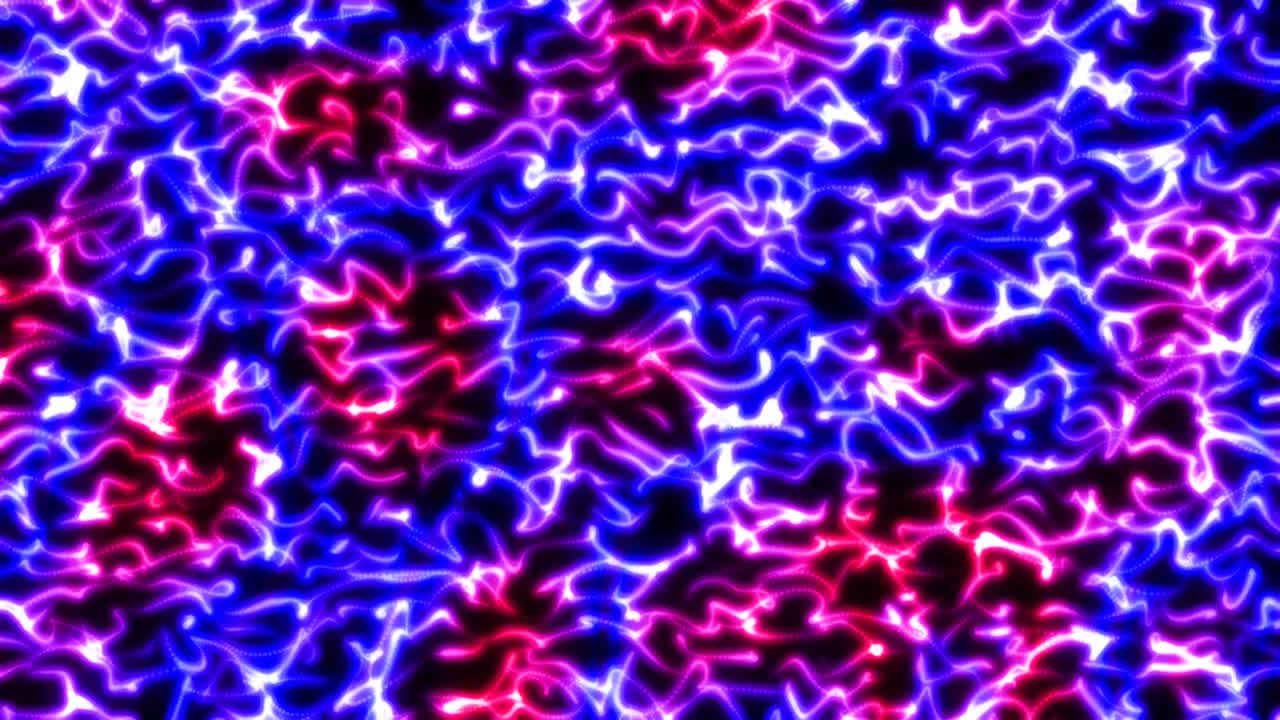 Abstract Flowing Pink and Blue Fractal Electric Energy Wave Beams - 4K Seamless Loop Motion Background Animation