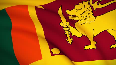 la bandera de sri lanka 4k animación de bucle sin costuras