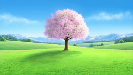 A Solitary Tree Through the Changing Seasons