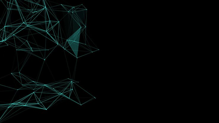 Plexus, Abstract 3D Technology, Moving Dots And Lines With Alpha Channel, Transparent