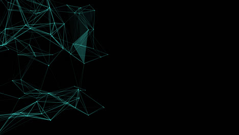 plexus, abstract 3d technology, moving dots and lines with alpha channel, transparent