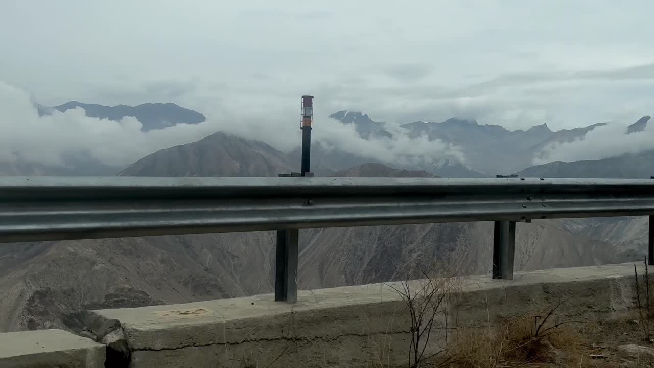 POV of mountainous terrain captured while driving in Himachal Pradesh