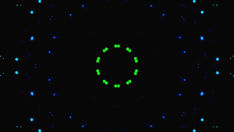 bright abstract light governing full color, kaleidoscope, black background