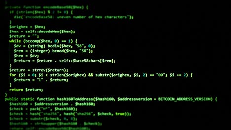 a simple source code text animation from a public domain project