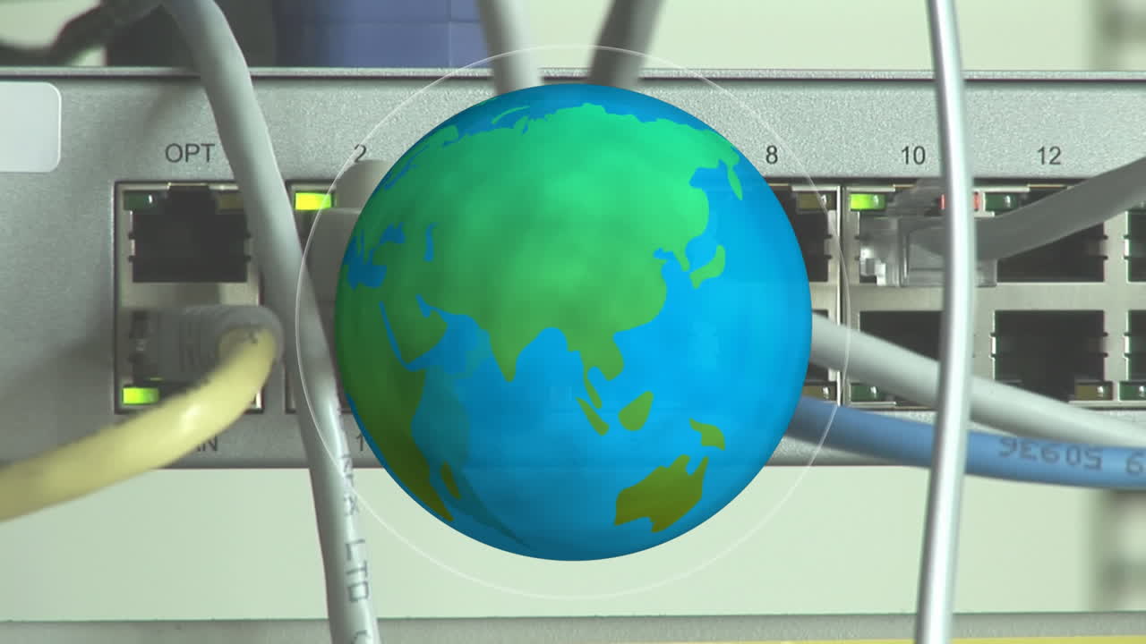 compuesto digital de conectar el mundo a través de internet