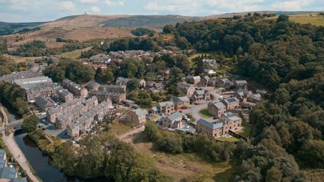 aerial footage of todmorden a small market town with a big industrial history-7