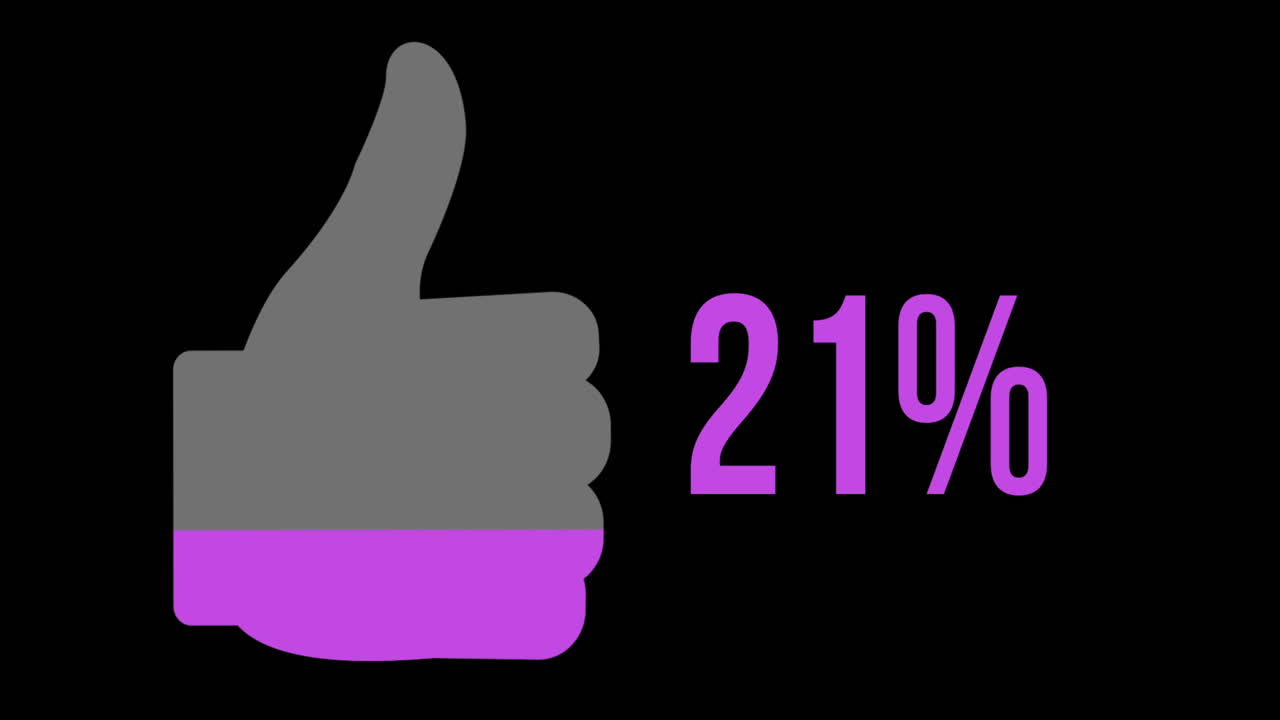 como un símbolo lleno de color rosa de 0 a 100 %