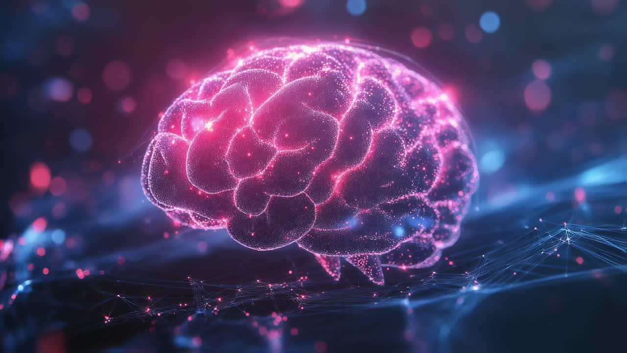 Exploring the complexities of the human brain with colorful digital representations and neural connections
