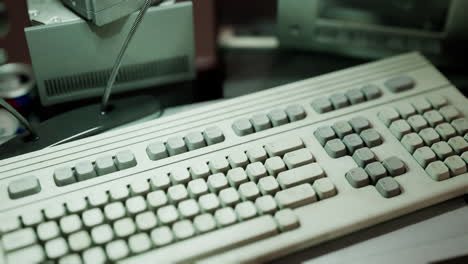 old vintage personal computer workspace