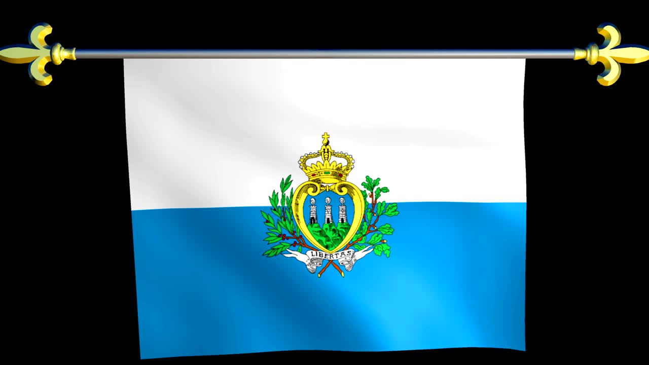 bandera animada de gran bucle de san marino