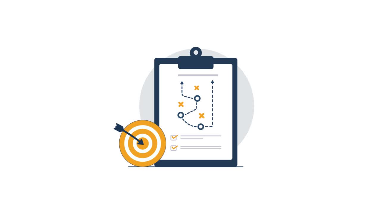 Animated Business Strategy Planning and Target Success