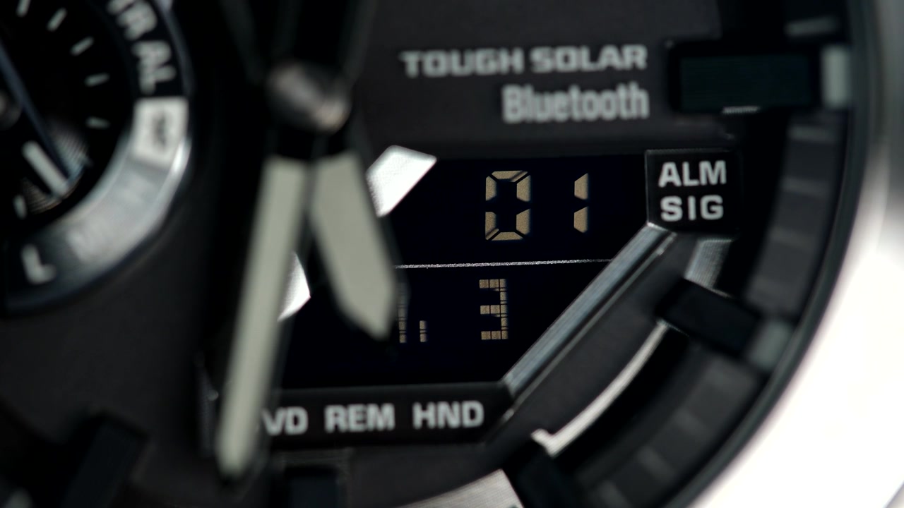 Close-up of a panel on a motorbike.
