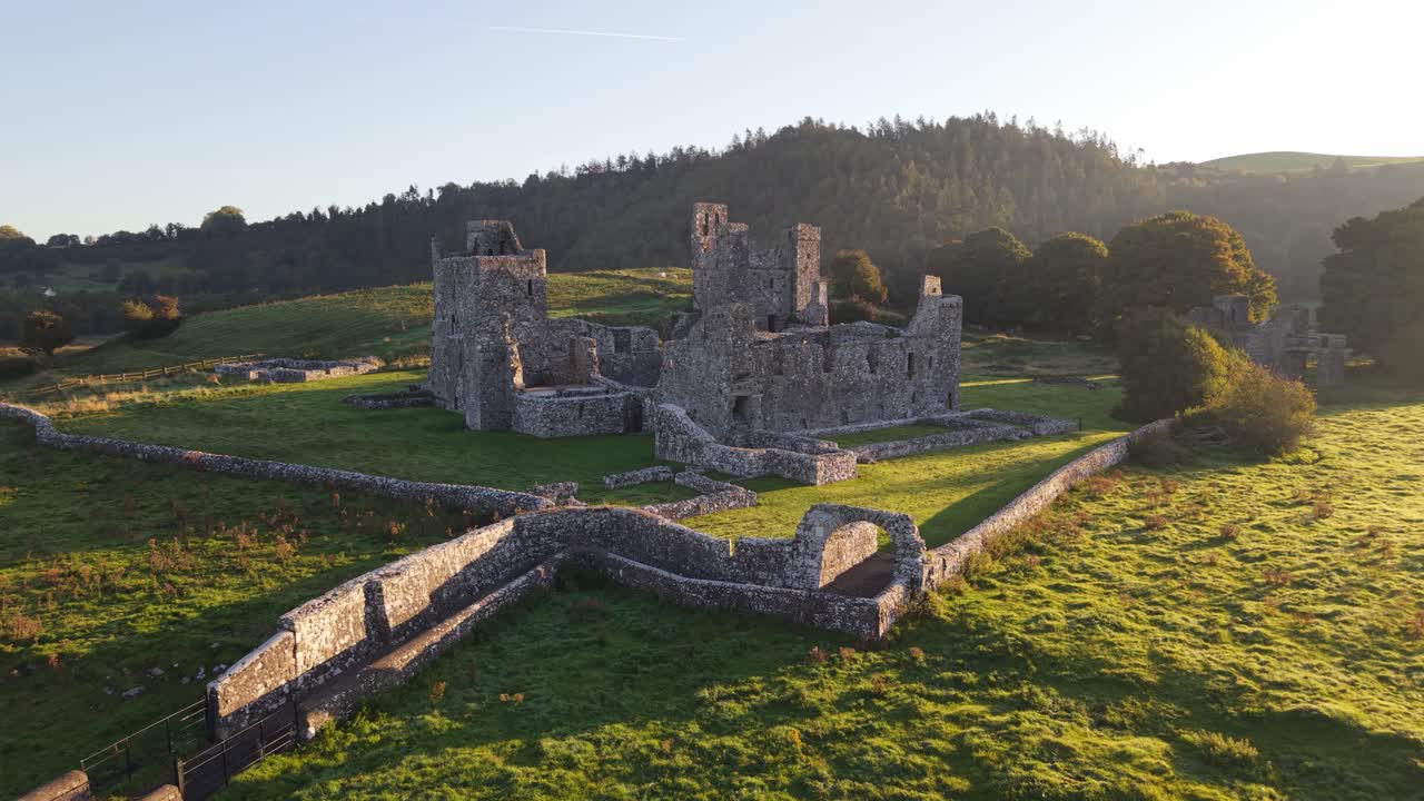The Ruins of Fore Abbey Nestled Beneath the Hills of Westmeath Ireland