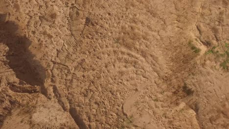 aerial view of a construction site or dry land