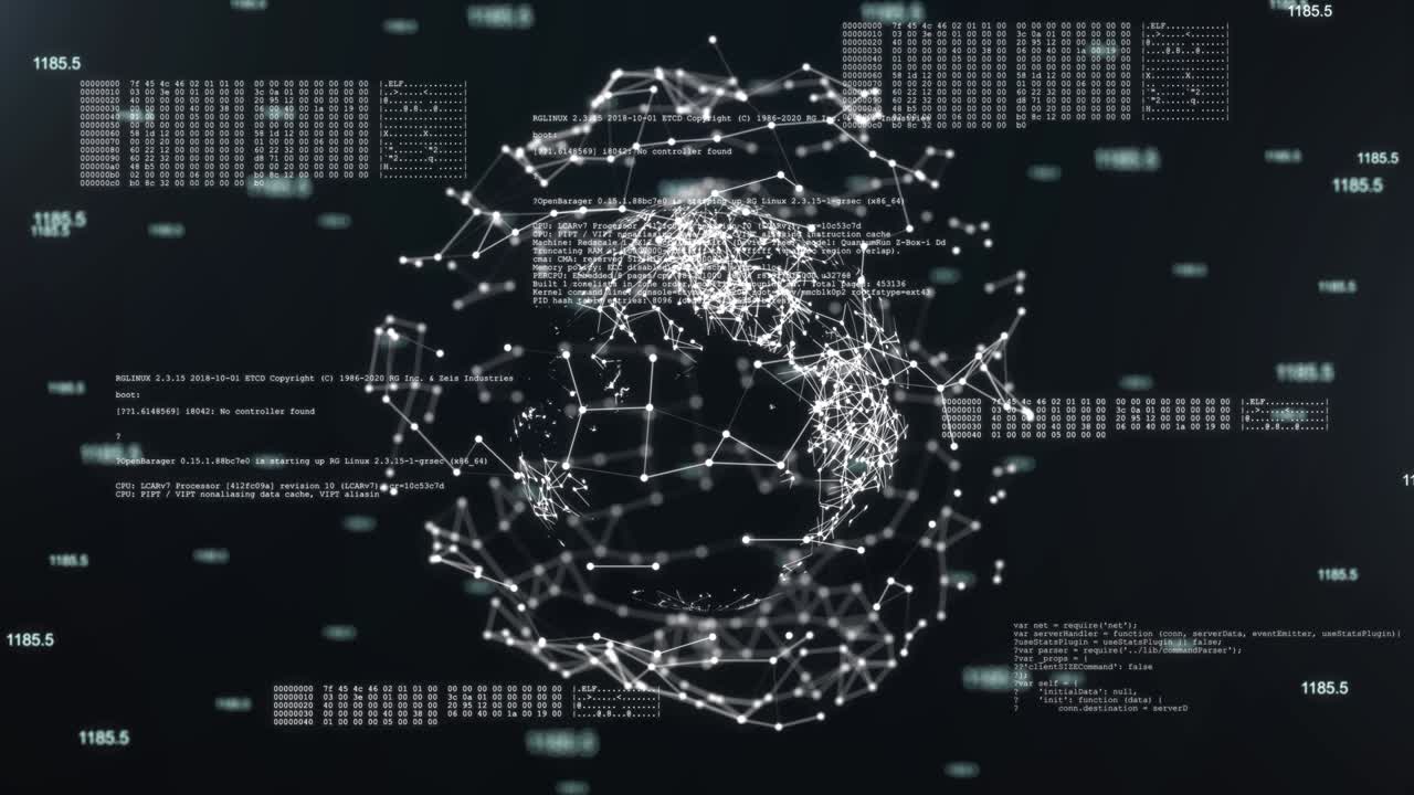 Digital Globe cybersecurity digital data of futuristic and technology Loop Animation.
