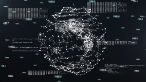 digital globe cybersecurity digital data of futuristic and technology loop animation.