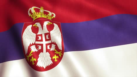 serbia flag video loop - 4k