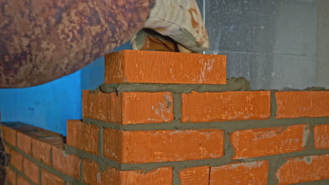 bricklaying in progress