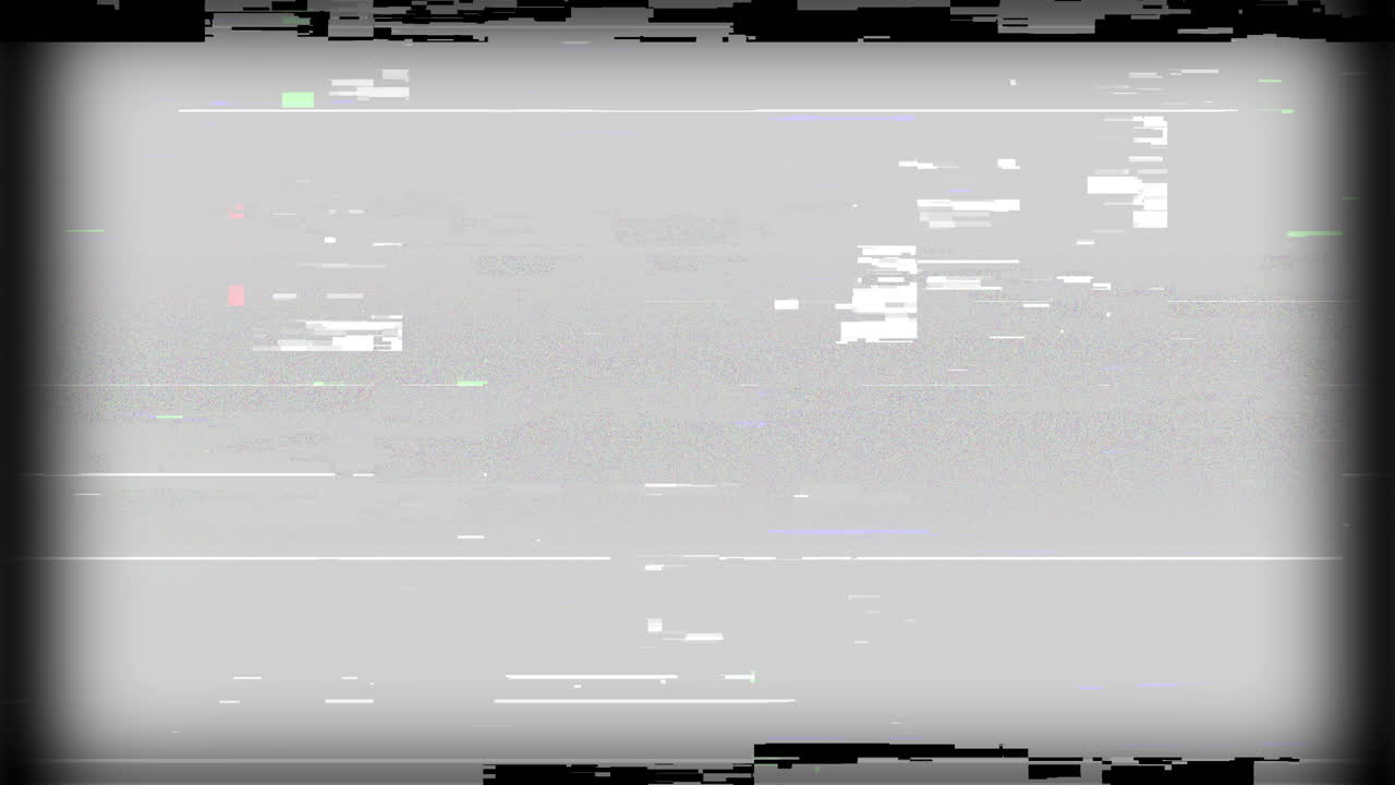 Digital Glitch Effect with Static Noise and Color Distortion