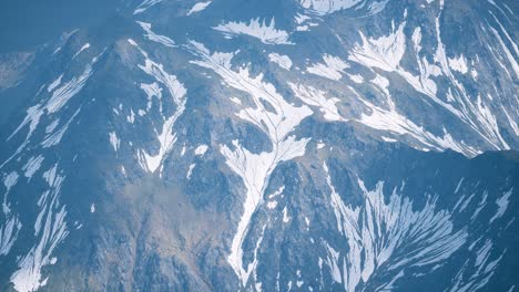 Aerial-View-Landscape-of-Mountais-with-Snow-covered