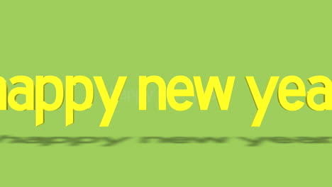 Rolling-Happy-New-Year-text-on-green-gradient