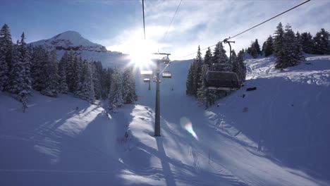 chairlift in swiss mountains city grindelwald