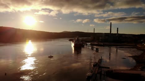 Vogelperspektive-Auf-Den-Penobscot-River,-Maine,-Vereinigte-Staaten-Von-Amerika