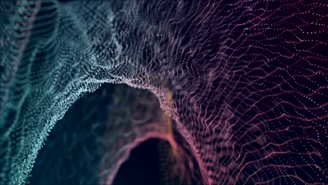 Bright abstract elegant dancing particle motion background loop