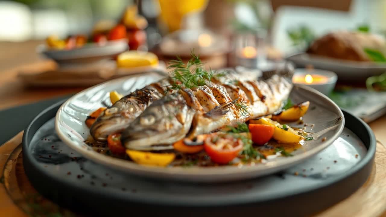 pescado a la plancha con verduras