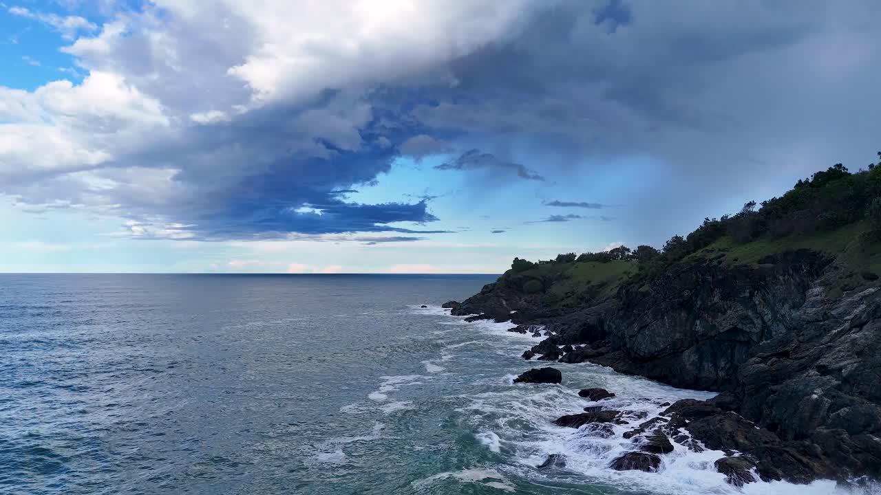Coastal Scenery with Dramatic Clouds