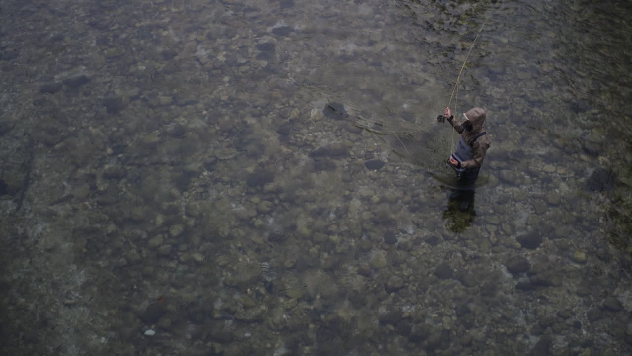 Fly Fishing in a Clear River