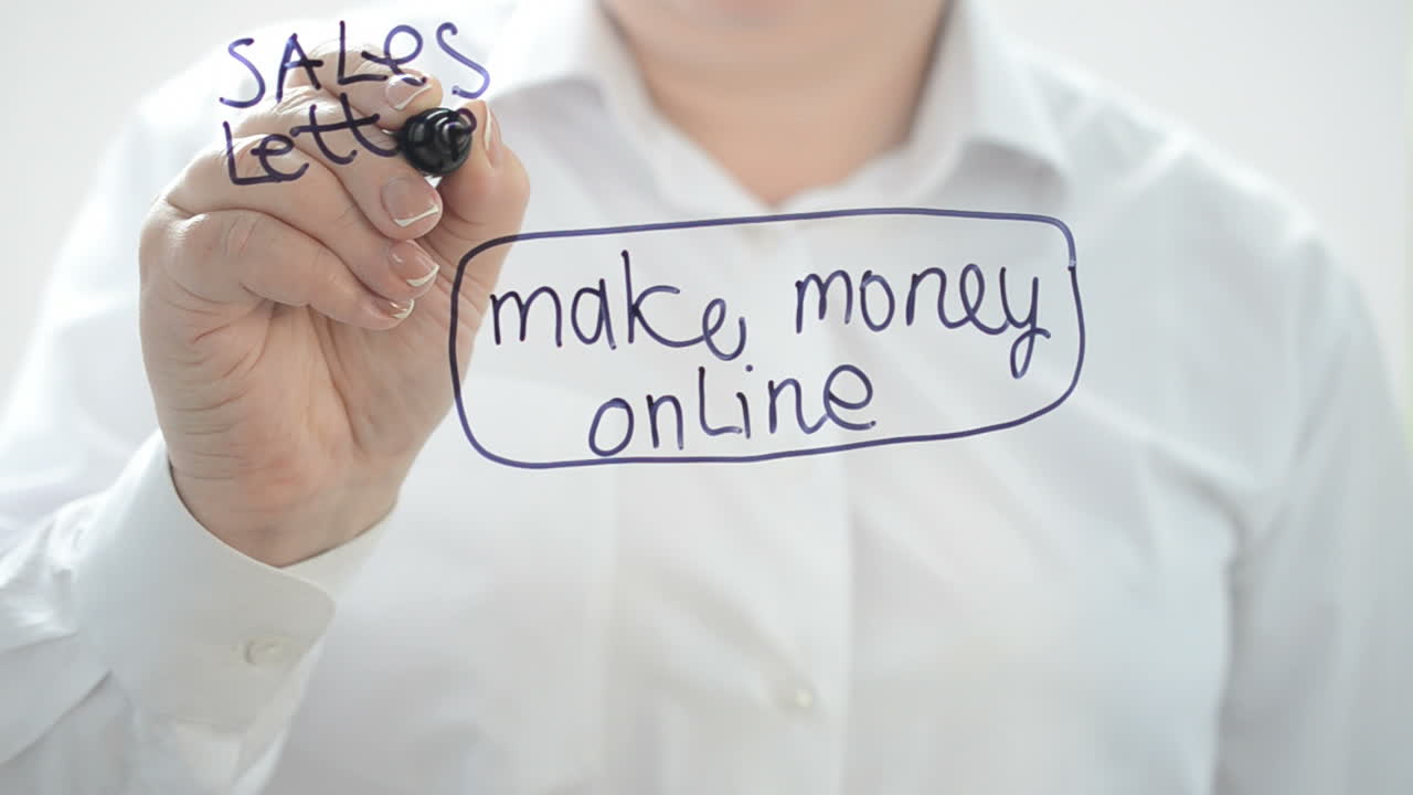 Make money online. We draw and write with a marker