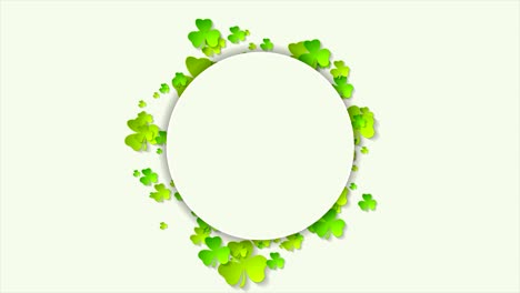 st. patricks day green shamrock clovers video animation