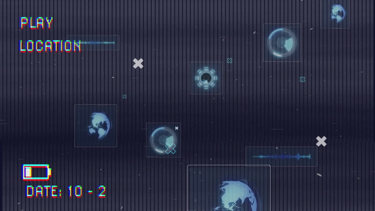 animación del escaneo del alcance y el procesamiento de datos en la interfaz