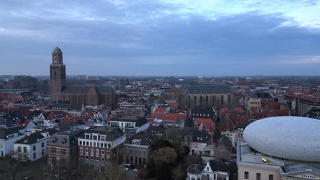zwolle drone view during a beautiful day
