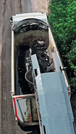 asphalting road for traffic