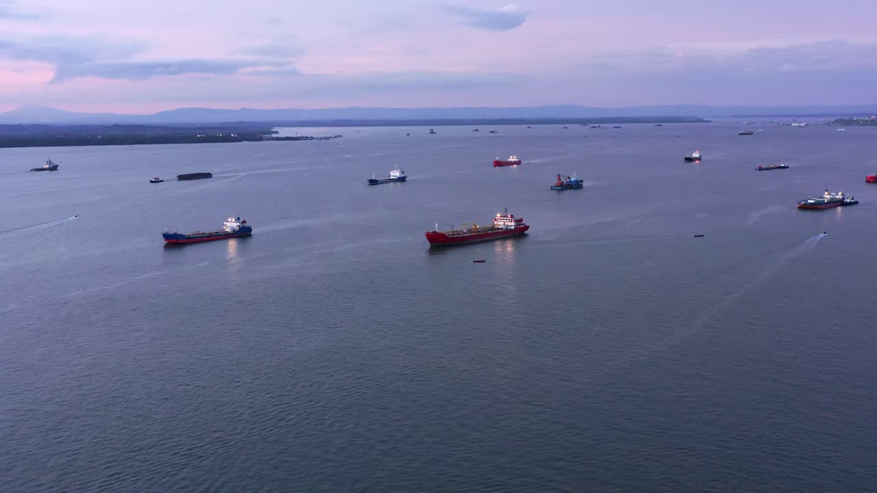 Premium stock video - Oil tankers and lpg ships sailing across the sea ...