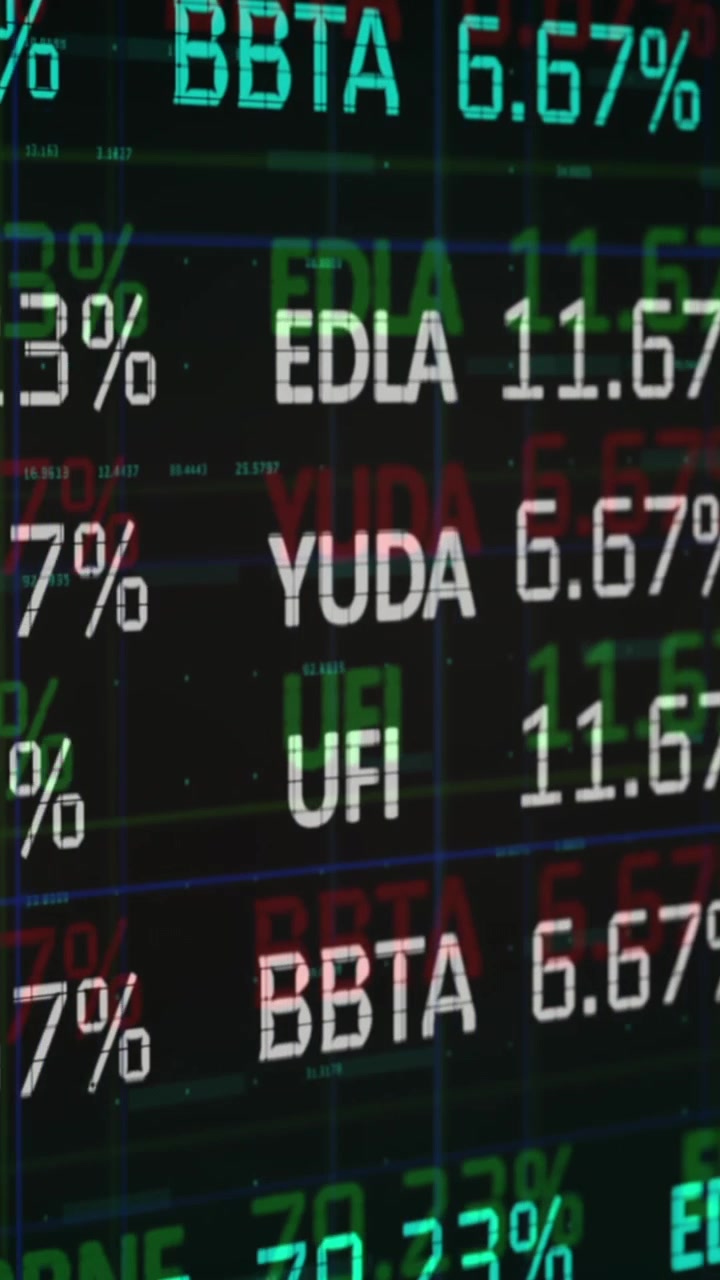 Animazione dell'elaborazione di statistiche e dati finanziari