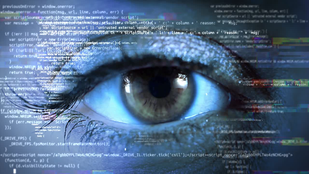 4k digital innovative eye numbers hacker data matrix web connecting animation modern network