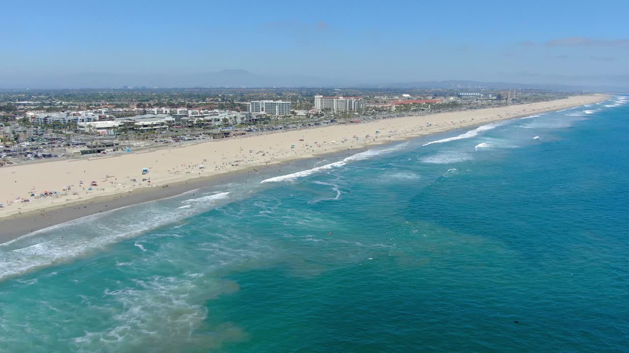 playa de huntington volando hacia la playa